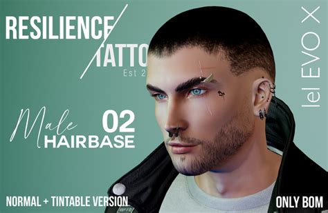 Second Life Marketplace [resilience] Tattoo Male Hairbase 02 Evo X