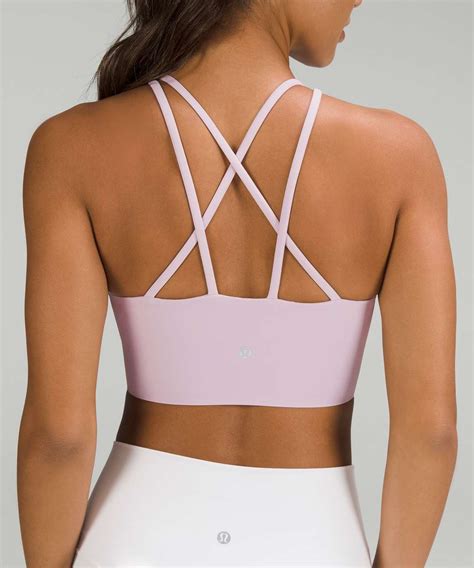 Lululemon Like A Cloud High Neck Longline Bra Light Support B C Cup Pink Peony Lulu Fanatics