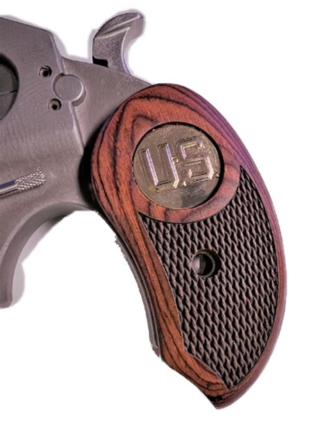 Bond Arms Derringer Xl Grips Laminated Rosewood With Us Medallion Xl