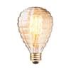 Globe Electric Watt Dimmable Cage Filament Amber Glass Vintage