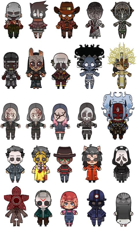 Dbd Killer Chibi Charms By Whitenoize On Deviantart