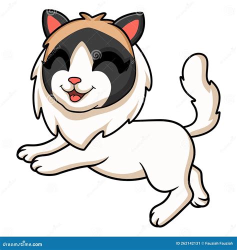 Caricatura De Un Lindo Gato De Muñeco De Trapo Ilustración del Vector