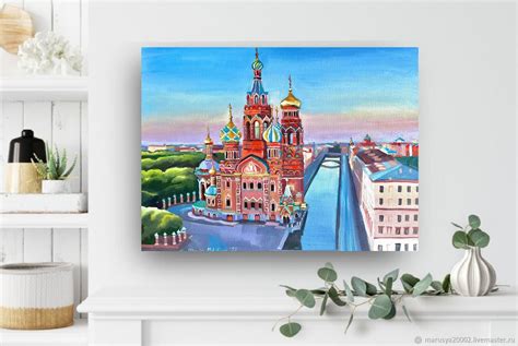 Картина Санкт-Петербург Пейзаж Питер Картина Спас на крови 30х40см в ...
