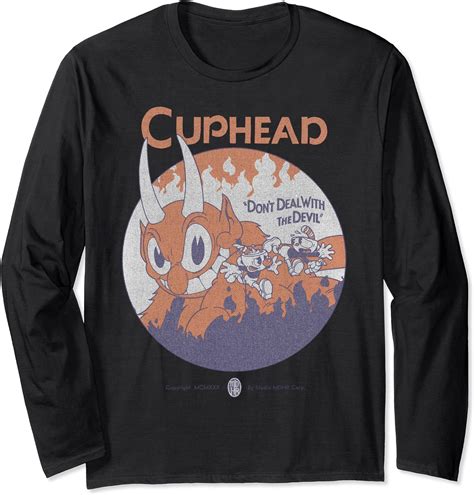 Cuphead Dont Deal With The Devil Portrait Long Sleeve T Shirt Uk Fashion