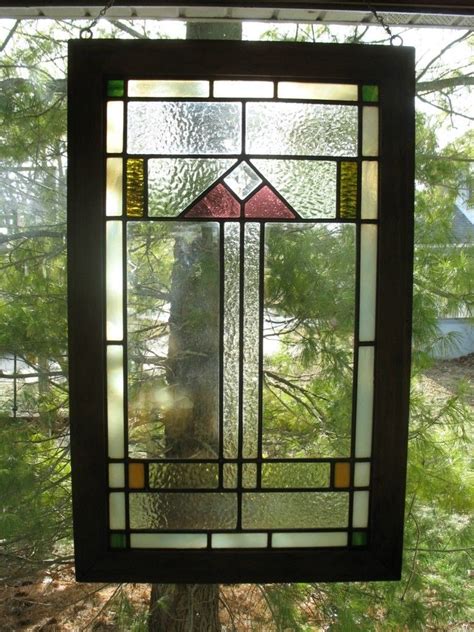 Prairiecraftsman Style Stained Glass Window Stained Glass Windows