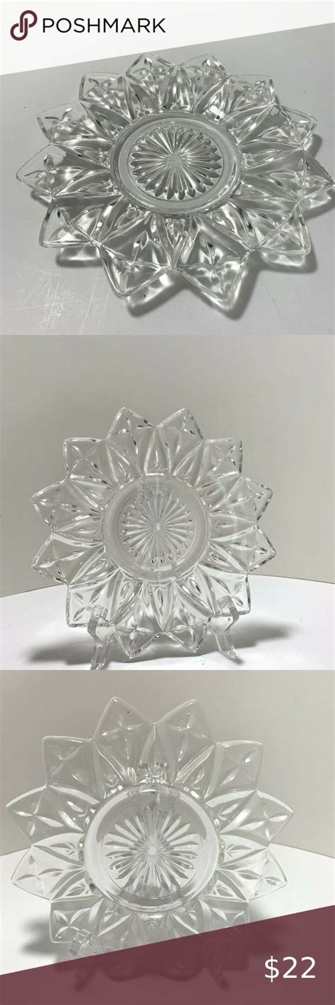 Federal Glass Flower Petal Starburst Plate Flower Petals Petal