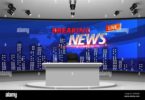 News Vector Background Breaking News Studio Background Studio Images