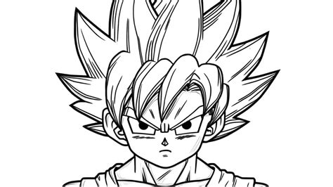 Coloriage Sangoku Gratuit Deviens Un Super Saiyan