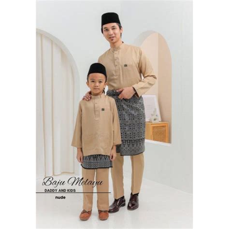 Nude Mocha Baju Melayu Baju Melayu Moden Regular Fit Slim