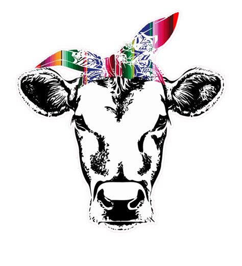 Boho Clipart Bull Skull Cow Head With Bandana Clip Art Library