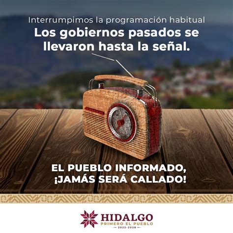 Gobierno de Hidalgo on Twitter Interrumpir la señal siempre fue el