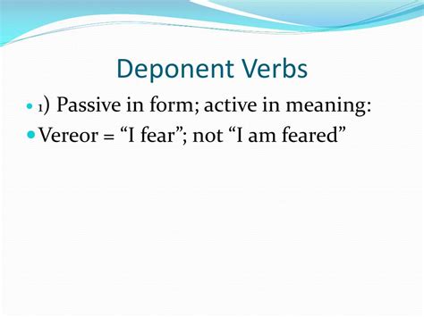 Ppt Deponent Verbs Powerpoint Presentation Free Download Id2260584