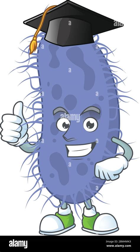 Mascot Design Concept Of Salmonella Typhi Proudly Wearing A Black