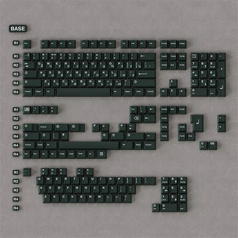 Jtk Emerala Russian Keycaps For 60 87 96 980 104 Alice Ergo Layout