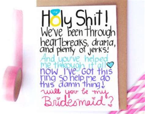 Funny Bridesmaid Proposal Quotes ShortQuotes Cc