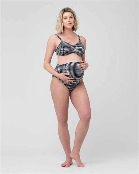 Ripe Maternity Check Nursing Bikini Set Australia