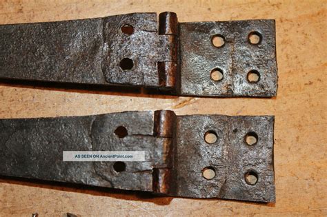 Antique Wrought Iron Hinges For Old Pineoak Blanket Boxchesttrunk