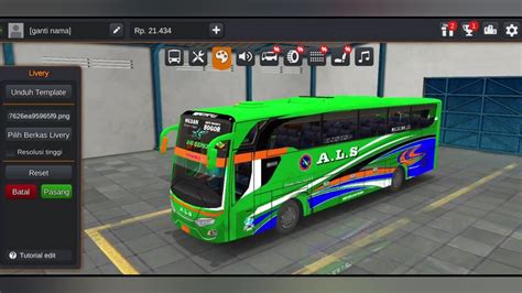 CARA MENGGANTI LIVERY BIS ALS Antar Lintas Sumatera Bus Simulator