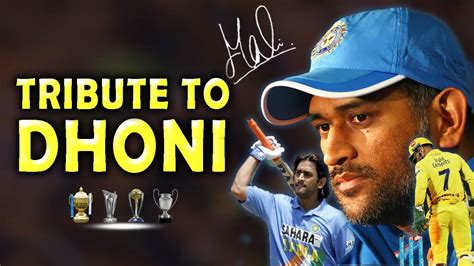 Tribute To Ms Dhoni Captain Cool Emotional Cricket Video 2020 Youtube