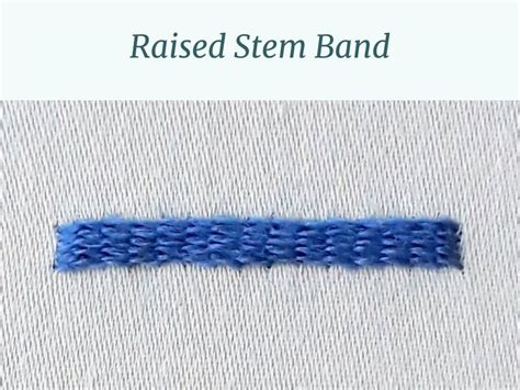 How To Stitch Raised Stem Band Elara Embroidery