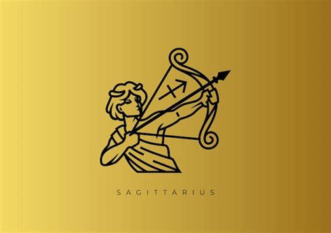 Premium Vector Zodiac Stock Sagittarius Line Design