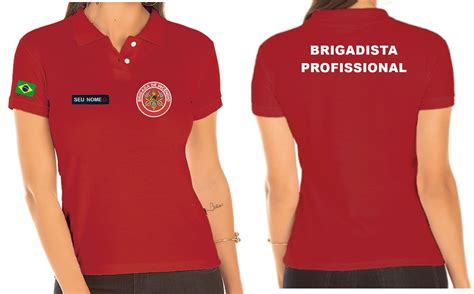 Camisa Polo Feminino Brigadista Profissional Bordado Innovare Sul