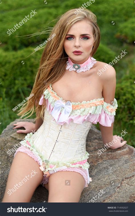 Sexy Blonde Woman Wearing Beautiful Lingerie Stock Photo Shutterstock