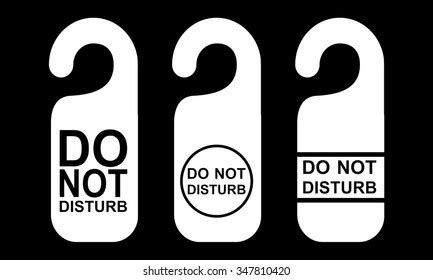 Vektor Stok Do Not Disturb Signs Vector Illustration Tanpa Royalti