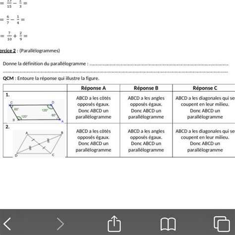 Bonjour jai un devoir en math que je narrive pas à faire je pourrais