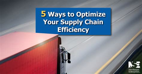 Five Ways To Optimize Your Supply Chain