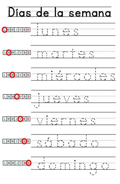 Pre K Spanish Worksheets