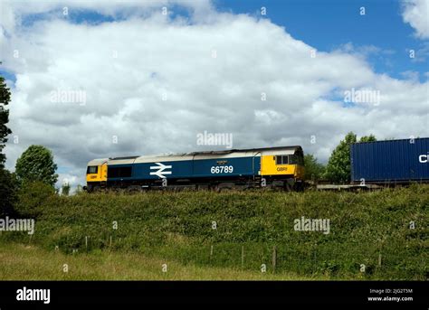 Gbrf Class 66 Diesel Locomotive No 66789 British Rail 1948 1997 Pulling A Freightliner Train