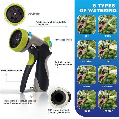 Sunifier 100 Ft Durable Stainless Steel Garden Hose With Nozzle Sprayer