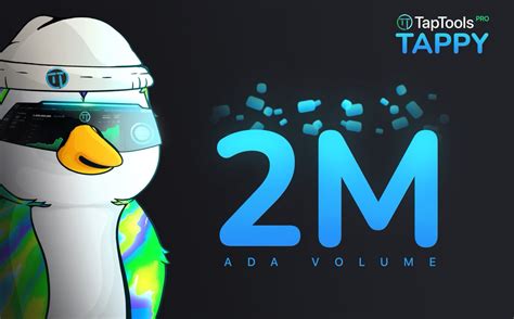 TapTools On Twitter Tappy Has Surpassed 2m ADA In Secondary Volume