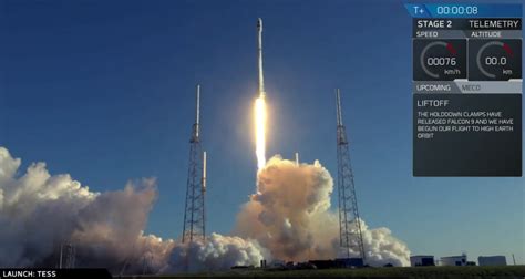 Spacex发射tess望远镜 成功海上回收火箭第一级手机凤凰网