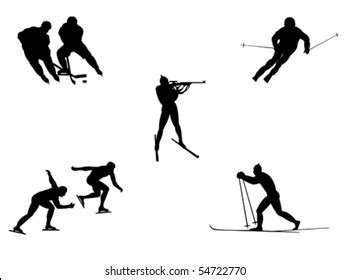 50,970 Winter sports silhouette Stock Illustrations, Images & Vectors ...