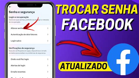 Como Mudar Senha Do Facebook Atualizado Youtube