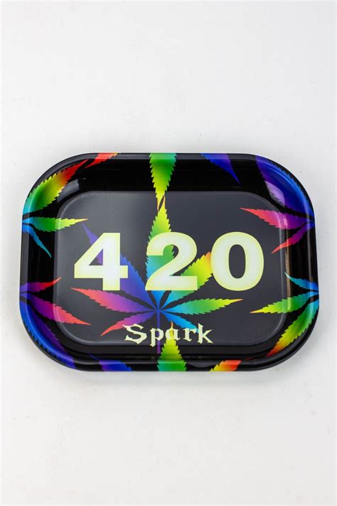 Spark Small Rolling Tray Glasss Station