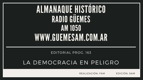 Almanaque Hist Rico Editorial Porg La Democracia En Peligro Youtube