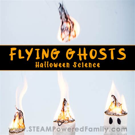 Flying Tea Bag Ghosts Halloween Science Experiment