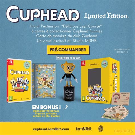 Cuphead une édition limitée avec une figurine en bois de Ms Chalice