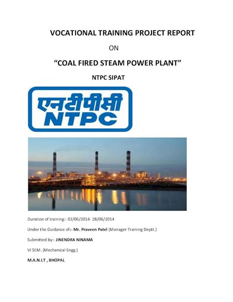 Pdf Sipat Thermal Power Plant Dokumentips