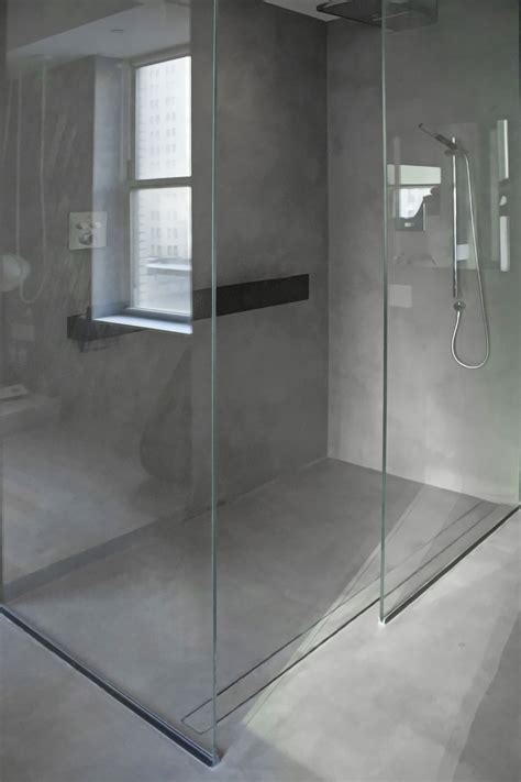 Concrete Shower Piastrelle Doccia Arredamento Bagno Rustico Design