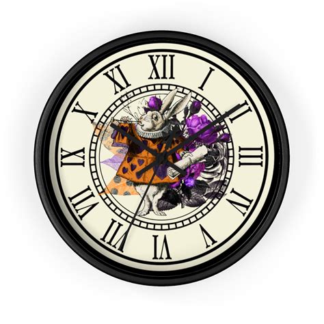 White Rabbit Victorian Wall Clock Alice In Wonderland - Mad Halloween