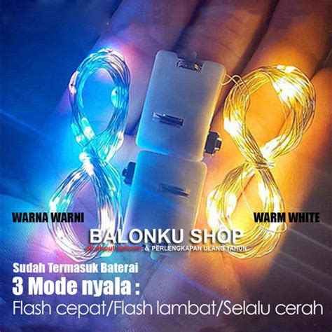 Jual Lampu LED Kawat Lampu Hias LED Baterai Lampu Tumblr WARM