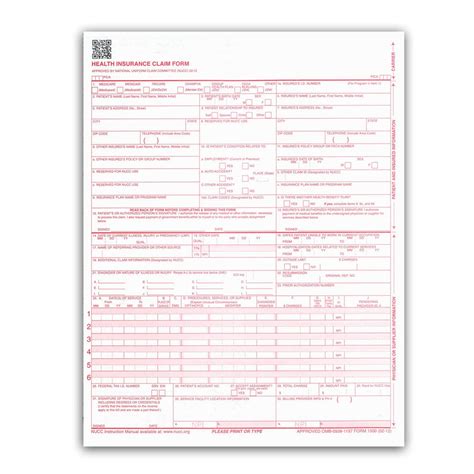 Cms 1500 Hcfa 1500 Form In Medical Billing Purpose And Explanation