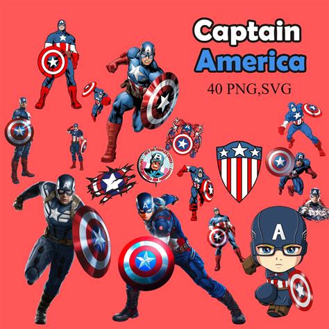 Captain America Svg Superhero Svg High Quality Layered Files Svg