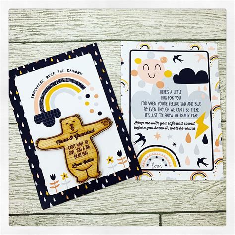 Sending You A Big Bear Hug Wooden Plaque With Poem On Card Nellies