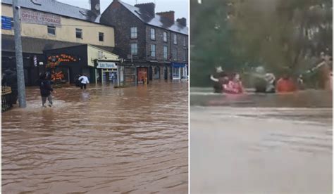 Cork floods: Gardaí in Storm Babet warning as footage emerges of people waist high in water ...