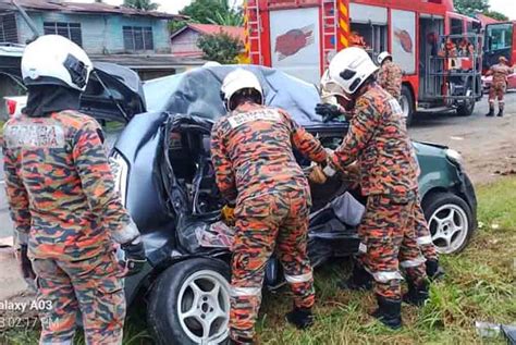 Seorang Maut Tiga Cedera Nahas Babit Kereta Lori